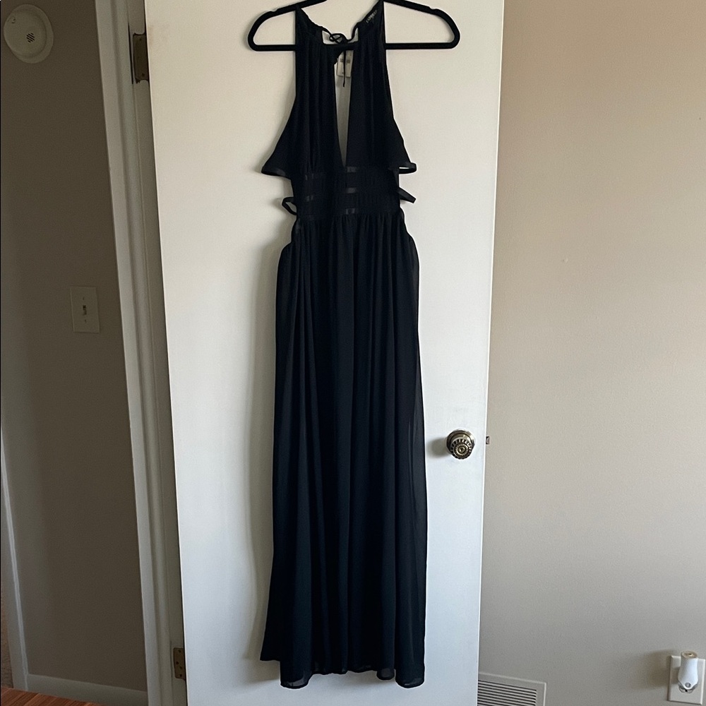 Express Elegant Black Backless Dress